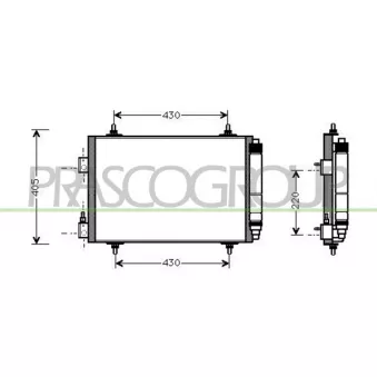 Condenseur, climatisation PRASCO CI520C001