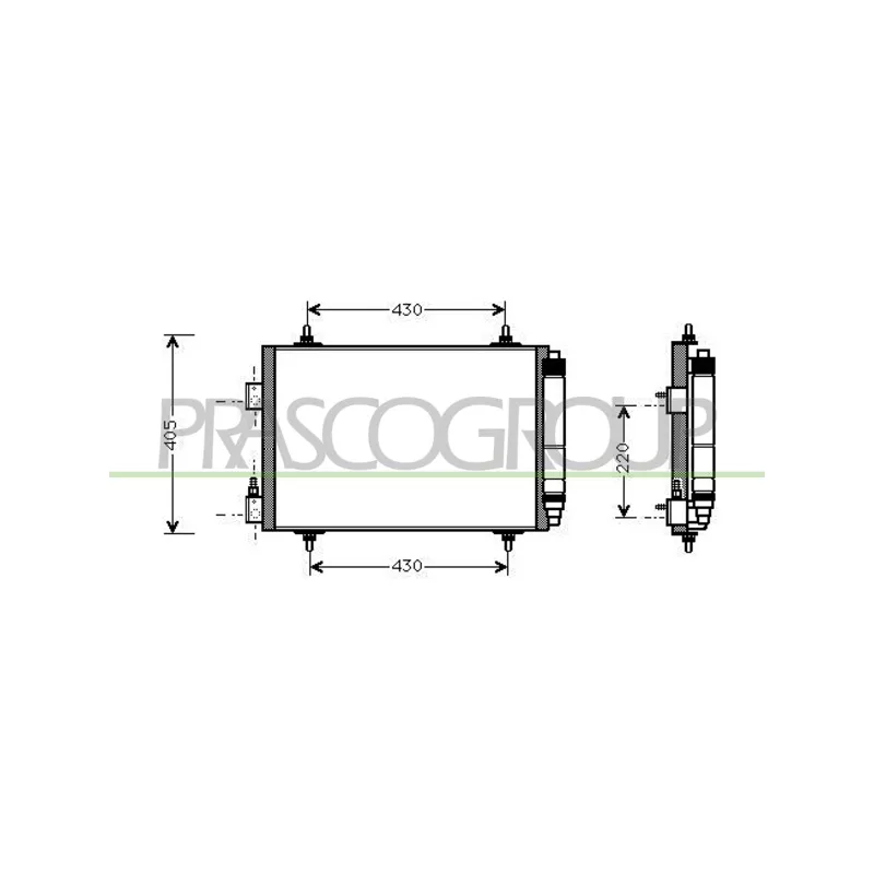 Condenseur, climatisation PRASCO CI520C001