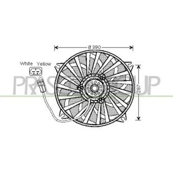 Ventilateur, refroidissement du moteur PRASCO CI520F001