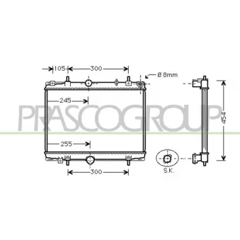 Radiateur, refroidissement du moteur PRASCO CI520R002