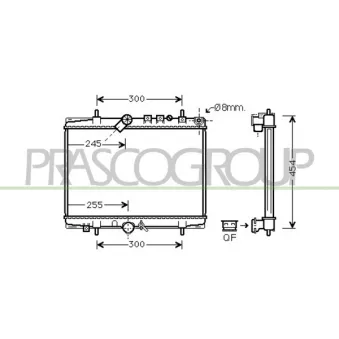 Radiateur, refroidissement du moteur PRASCO CI520R003