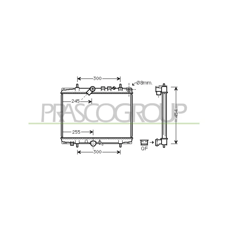 Radiateur, refroidissement du moteur PRASCO CI520R003