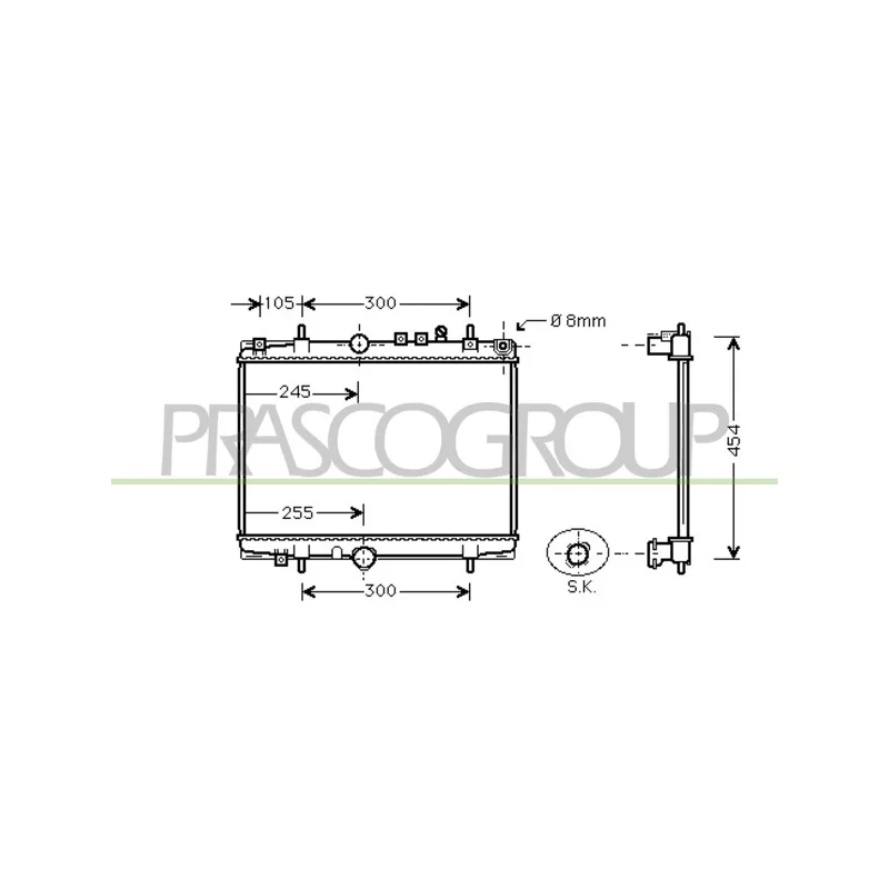 Radiateur, refroidissement du moteur PRASCO CI520R004