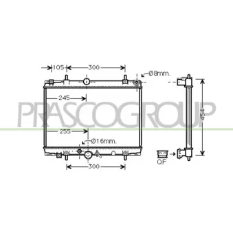 Radiateur, refroidissement du moteur PRASCO CI520R005
