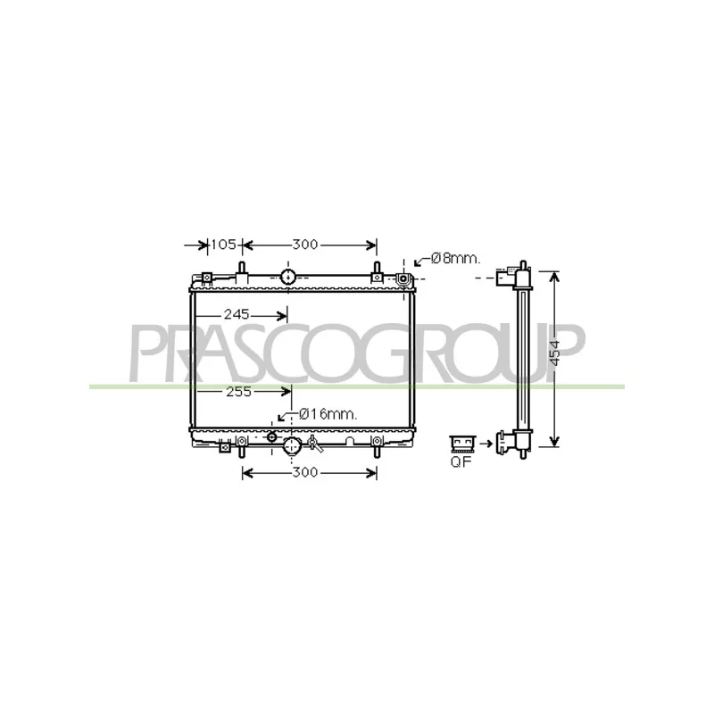 Radiateur, refroidissement du moteur PRASCO CI520R005