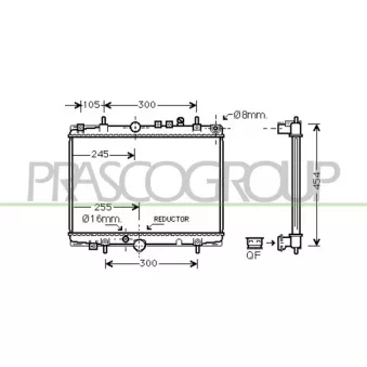 Radiateur, refroidissement du moteur PRASCO CI520R010