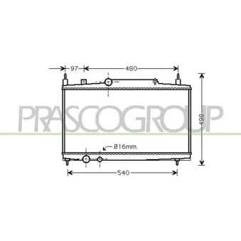 Radiateur, refroidissement du moteur PRASCO CI520R011