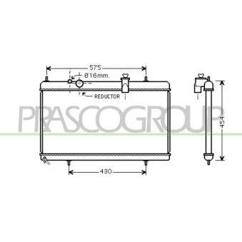 Radiateur, refroidissement du moteur PRASCO CI522R003