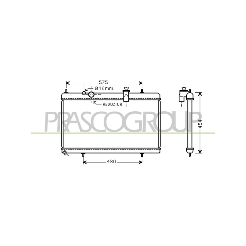 Radiateur, refroidissement du moteur PRASCO CI522R003
