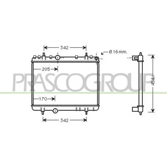 Radiateur, refroidissement du moteur PRASCO CI522R004