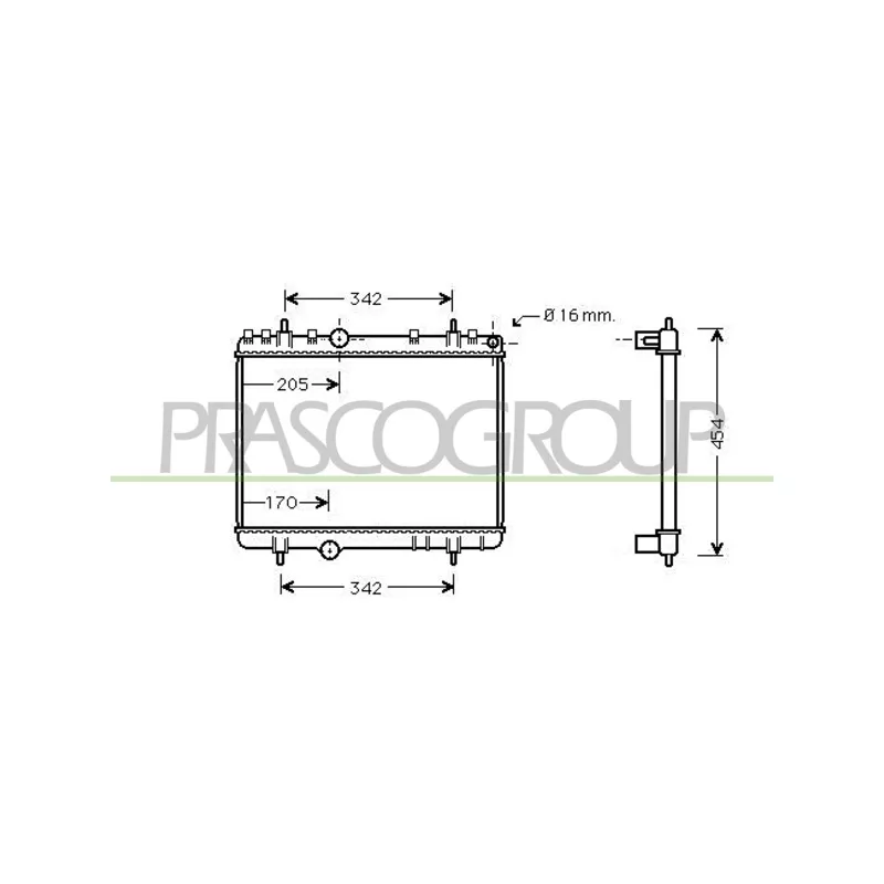 Radiateur, refroidissement du moteur PRASCO CI522R004