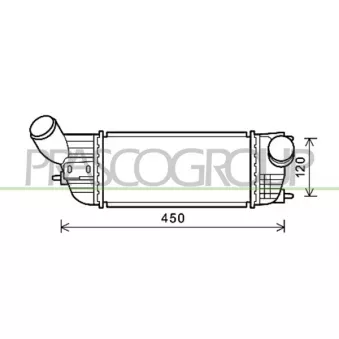Intercooler, échangeur PRASCO CI523N004