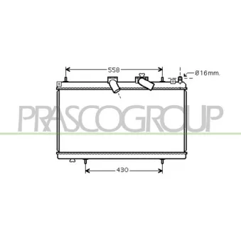 Radiateur, refroidissement du moteur PRASCO CI523R007