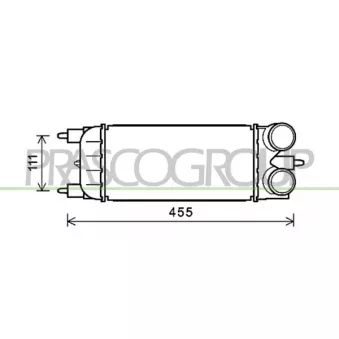 Intercooler, échangeur PRASCO CI525N001