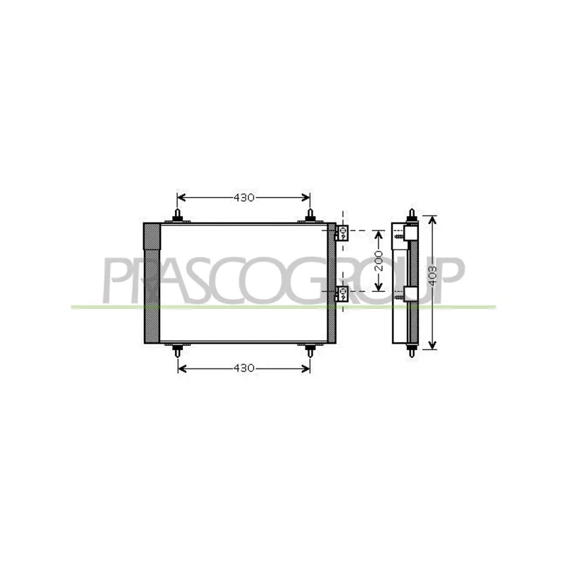 Condenseur, climatisation PRASCO CI715C002