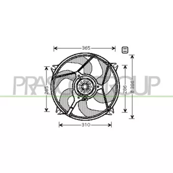Ventilateur, refroidissement du moteur PRASCO CI715F002