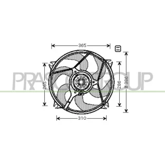 Ventilateur, refroidissement du moteur PRASCO CI715F004