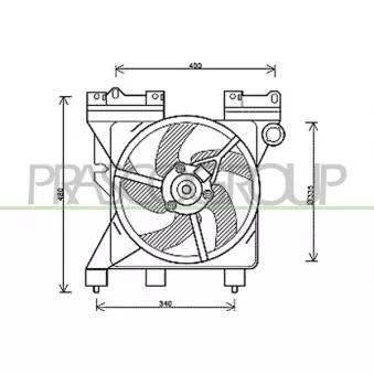 Ventilateur, refroidissement du moteur PRASCO CI715F005