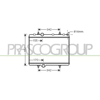 Radiateur, refroidissement du moteur PRASCO CI717R003