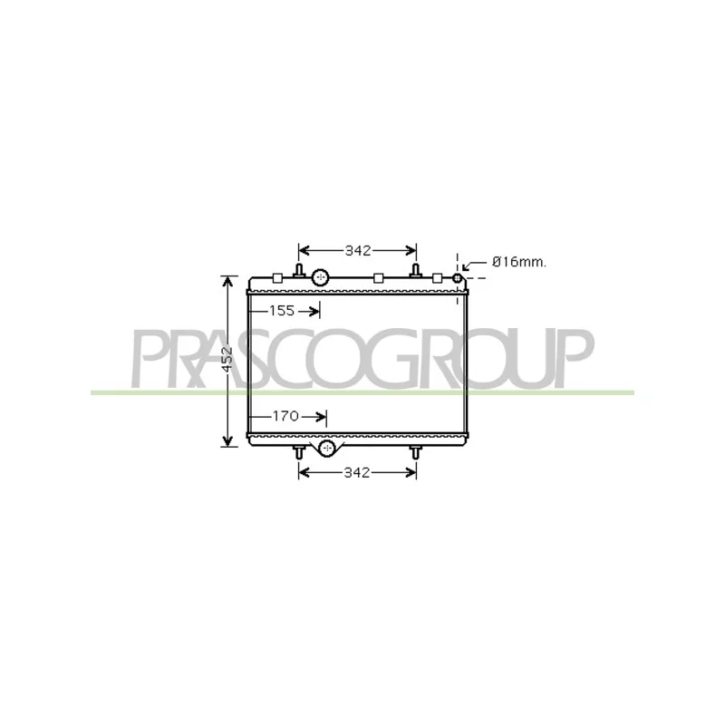 Radiateur, refroidissement du moteur PRASCO CI717R003