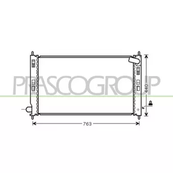 Radiateur, refroidissement du moteur PRASCO CI802R001