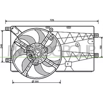 Ventilateur, refroidissement du moteur PRASCO CI907F003