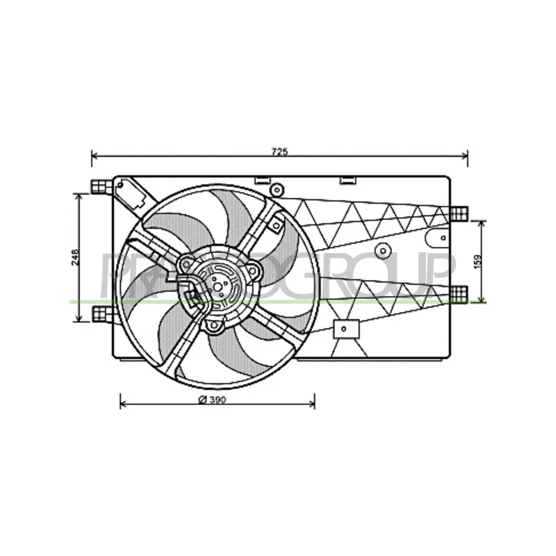 Ventilateur, refroidissement du moteur PRASCO CI907F003