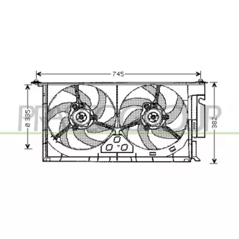 Ventilateur, refroidissement du moteur PRASCO CI915F004