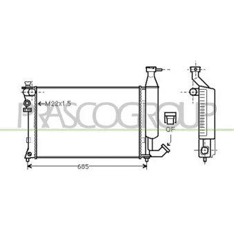 Radiateur, refroidissement du moteur PRASCO CI915R003