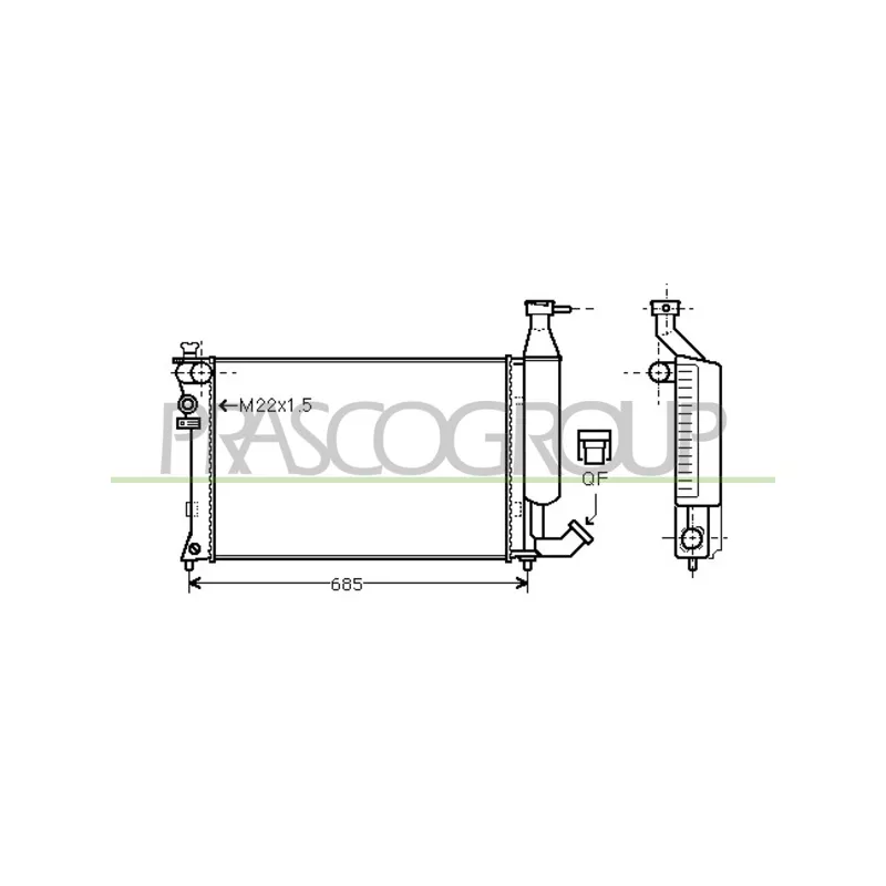 Radiateur, refroidissement du moteur PRASCO CI915R003