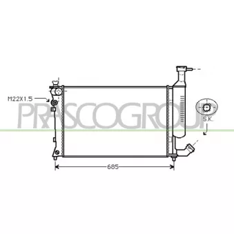 Radiateur, refroidissement du moteur PRASCO CI915R019