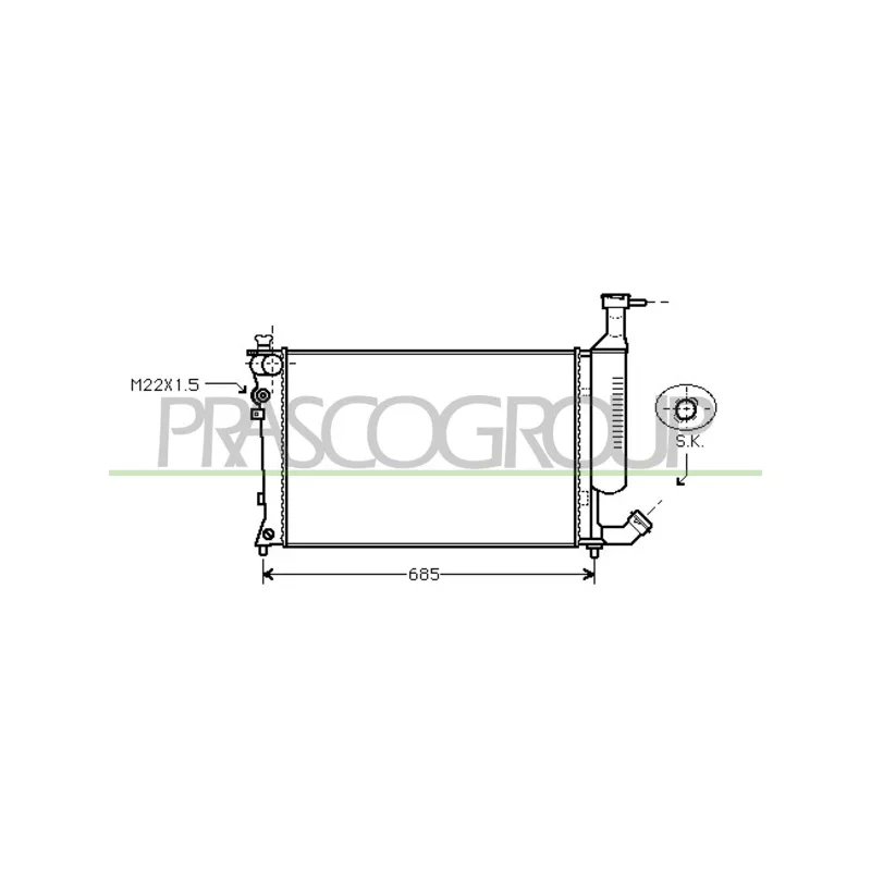 Radiateur, refroidissement du moteur PRASCO CI915R019