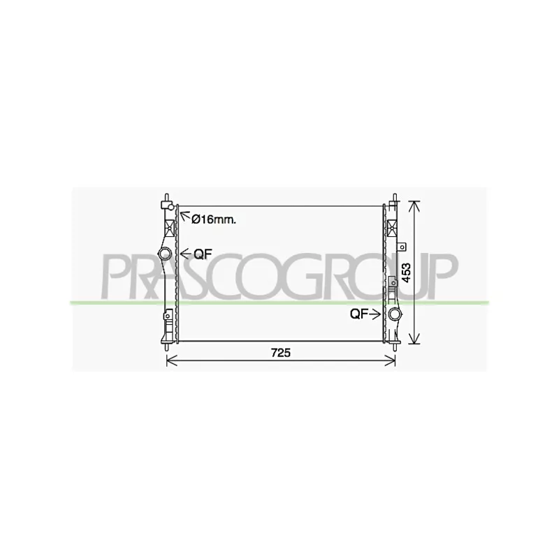 Radiateur, refroidissement du moteur PRASCO CI924R001