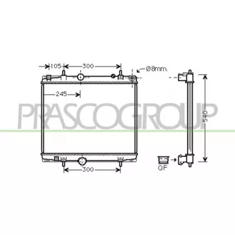 Radiateur, refroidissement du moteur PRASCO CI942R001