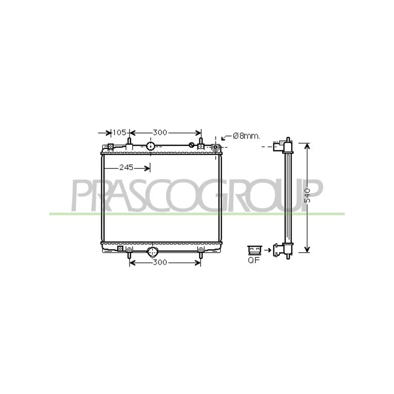 Radiateur, refroidissement du moteur PRASCO CI942R001