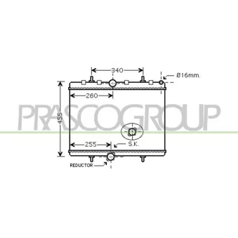 Radiateur, refroidissement du moteur PRASCO CI942R002