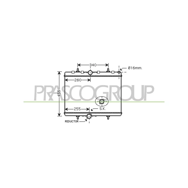 Radiateur, refroidissement du moteur PRASCO CI942R002