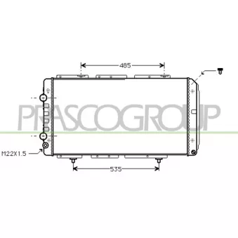 Radiateur, refroidissement du moteur PRASCO CI950R008