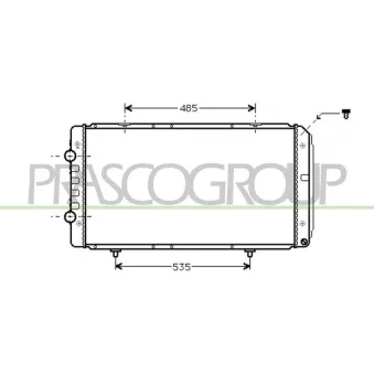 Radiateur, refroidissement du moteur PRASCO CI952R001