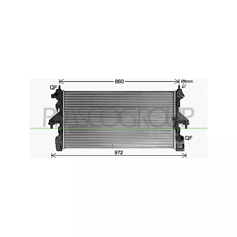 Radiateur, refroidissement du moteur PRASCO CI956R003