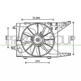 Ventilateur, refroidissement du moteur PRASCO DA220F001