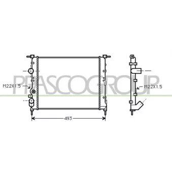 Radiateur, refroidissement du moteur PRASCO DA220R001