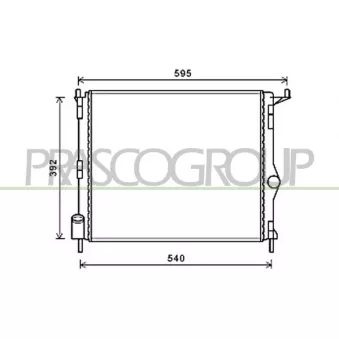 Radiateur, refroidissement du moteur PRASCO DA220R004