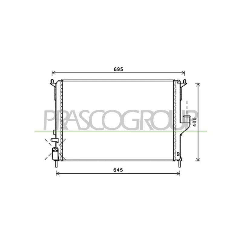 Radiateur, refroidissement du moteur PRASCO DA220R005