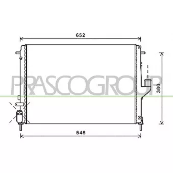 Radiateur, refroidissement du moteur PRASCO DA220R006