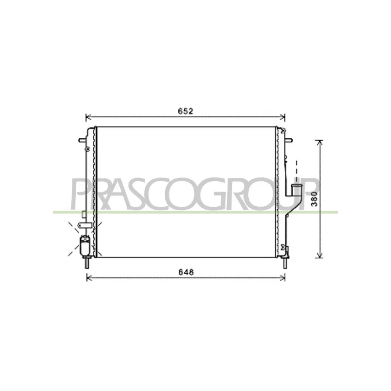 Radiateur, refroidissement du moteur PRASCO DA220R006