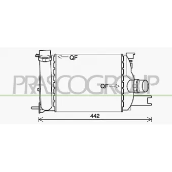 Intercooler, échangeur PRASCO DA226N001