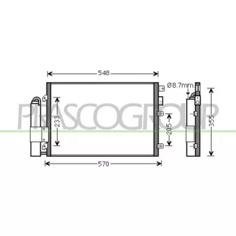 Condenseur, climatisation PRASCO DA320C002