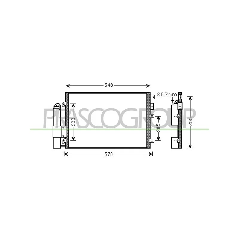Condenseur, climatisation PRASCO DA320C002