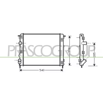 Radiateur, refroidissement du moteur PRASCO DA322R007